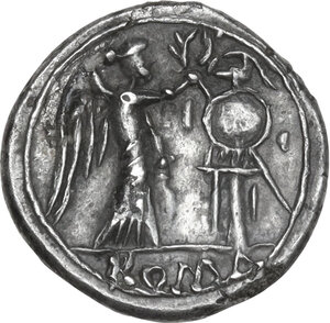 reverse: Anonymous. AR Victoriatus, uncertain mint (Roma?), 203-202 BC