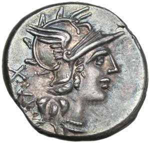 obverse: C. Titinius.. AR Denarius, 14 BC