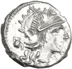 obverse: Sex. Pompeius Fostlus. Denarius, 137 BC