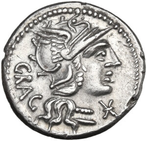 obverse: L. Antestius Gragulus.. AR Denarius, 136 BC