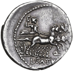 reverse: L. Appuleius Saturninus. . AR Denarius, 104 BC