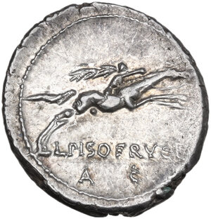 reverse: L. Calpurnius Piso Frugi.. AR Denarius, 90 BC