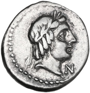 obverse: L. Calpurnius Piso Frugi.. AR Denarius, 90 BC