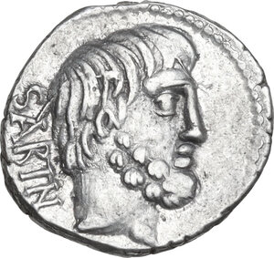 obverse: L. Titurius L.f. Sabinus. AR Denarius, 89 BC