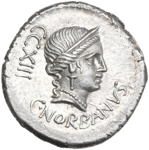 obverse: C. Norbanus. AR Denarius, 83 BC