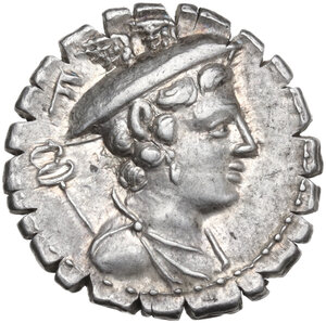 obverse: C. Mamilius Limetanus. AR Denarius serratus, 82 BC