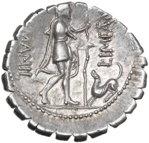 reverse: C. Mamilius Limetanus. AR Denarius serratus, 82 BC