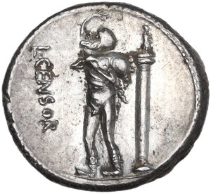 reverse: L. Marcius Censorinus. AR Denarius, 82 BC