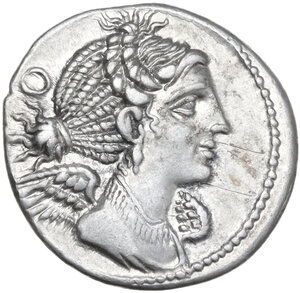 obverse: C. Valerius Flaccus. . AR Denarius, 82 BC