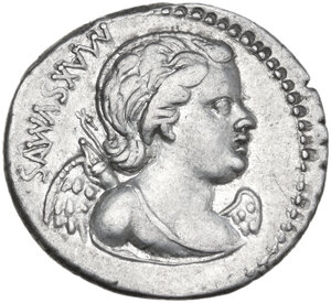 obverse: Cn. Egnatius Cn. f. Cn. n. Maxsumus.. AR Denarius, 75 BC