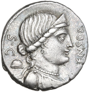 obverse: L. Farsuleius Mensor. AR Denarius, 75 BC