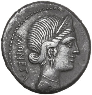 obverse: L. Plaetorius L.f. Cestianus.. AR Denarius, 74 BC