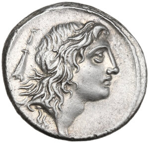 obverse: M. Plaetorius M. f. Cestianus. AR Denarius, 69 BC