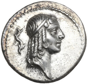 obverse: C. Calpurnius L.f. Frugi. AR Denarius, 67 BC