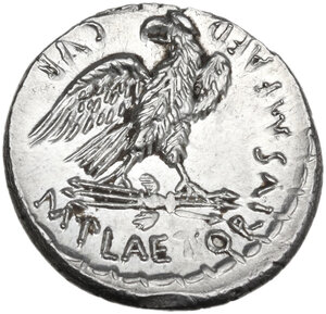 reverse: M. Plaetorius M. f. Cestianus. AR Denarius, 67 BC