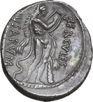 reverse: Q. Pomponius Musa. AR Denarius, 66 BC