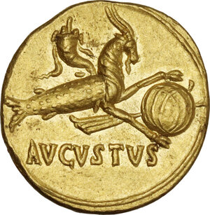 reverse: Augustus (27 BC - 14 AD)  . AV Aureus. Tarraco mint. Struck 18-17/16 BC