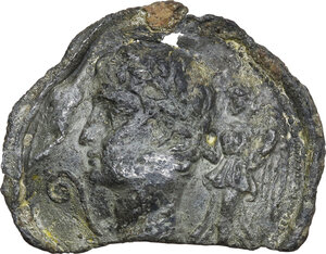 obverse: Time of Augustus (27 BC - 14 AD).. Fragment of Billon boss (phalera)