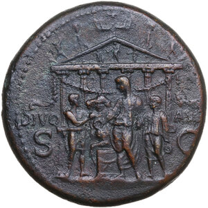 reverse: Gaius (Caligula) (37-41).. AE Sestertius. Rome mint, 40-41 AD