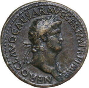 obverse: Nero (54-68).. AE Sestertius, 64 AD