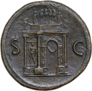 reverse: Nero (54-68).. AE Sestertius, 64 AD