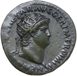 obverse: Nero (54-68).. AE Dupondius. Rome mint, 65 AD