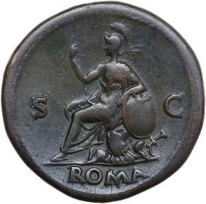 reverse: Galba (68-69).. AE Sestertius. Rome mint. June-August, 68 AD