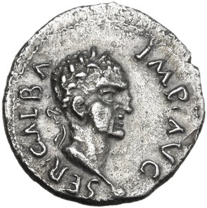 obverse: Galba (68-69).. AR Denarius, Africa (Carthage?) mint. Struck circa June-October 68 AD