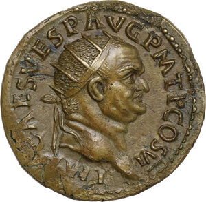obverse: Vespasian (69-79).. AE Dupondius. Rome mint, 75 AD