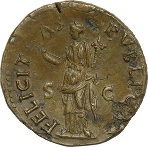 reverse: Vespasian (69-79).. AE Dupondius. Rome mint, 75 AD