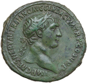 obverse: Trajan (98-117).. AE Sestertius, Rome mint, c. 104/5-107 AD