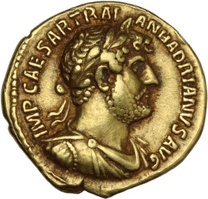 obverse: Hadrian (117-138).. AV Aureus, Rome mint, c. 119-125 AD