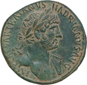 obverse: Hadrian (117-138).. AE Sestertius, Rome mint, 119 AD