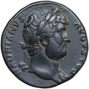 obverse: Hadrian (117-138).. AE Sestertius, Rome mint, 125-128 AD