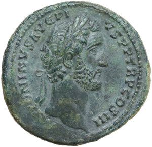 obverse: Antoninus Pius (138-161).. AE As, Rome mint, 140-144 AD