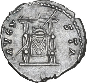 reverse: Diva Faustina I, wife of Antoninus Pius (died 141 AD).. AR Denarius. Struck under Antonius Pius, after 141 AD