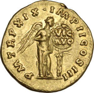 reverse: Marcus Aurelius (161-180).. AV Aureus, Rome mint, 165 AD