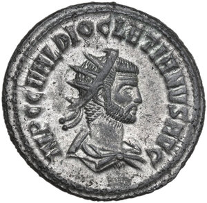 obverse: Diocletian (284-305 AD).. AE Antoninianus, Siscia mint, 293-295 AD