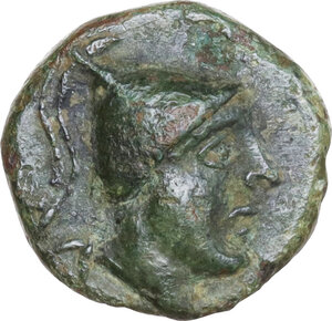obverse: Southern Apulia, Orra. AE 16 mm. c. 250-225 BC