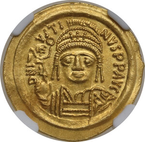 obverse: Justin II (565-578).. AV Solidus. Ravenna mint