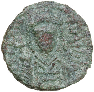 obverse: Tiberius II Constantine (578-582).. AE Half Follis. Rome mint