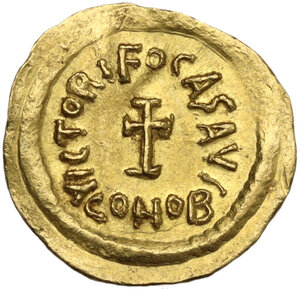 reverse: Phocas (602-610).. AV Tremissis. Constantinople mint
