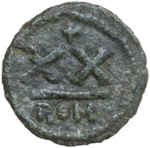 reverse: Heraclius, with Heraclius Constantine (610-641).. AE Half Follis. Rome mint