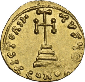 reverse: Leontius (695-698).. AV Solidus, Constantinople mint