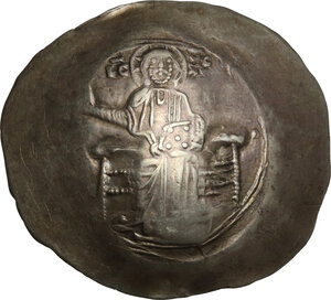 obverse: John II, Comnenus (1118-1143).. EL Aspron Trachy, Constantinople mint