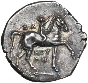 obverse: Southern Apulia, Tarentum. AR Nomos, c. 280-272 BC