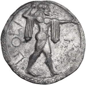 obverse: Lucania, Poseidonia-Paestum. AR Nomos, c. 520 BC