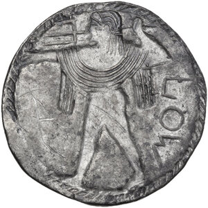 reverse: Lucania, Poseidonia-Paestum. AR Nomos, c. 520 BC