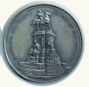 reverse: ARGENTINA - monumento a Garibaldi - Buenos Aires 1904