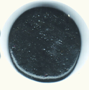 reverse: EGITTO - Califfato Fatimida - peso in pasta vitrea blu/nera